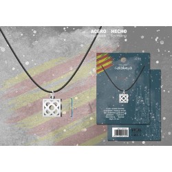 Colgante Flor De Barcelona Acero Plateado